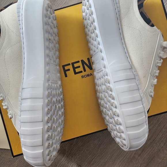 Authentic Fendi Force Sneakers FF Logo - Picture 6 of 13